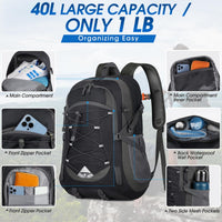 40L Wasserdichter Wander- und Campingrucksack – Leicht & Faltbar – 2 zum Preis von 1
