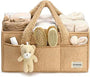 Baby Nappy Caddy Organizer – Plüsch Sherpa Aufbewahrungskorb mit Fächern – Elvoria
