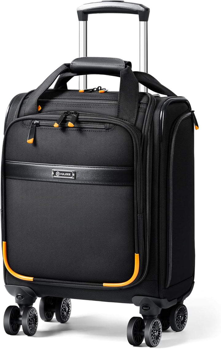 Fluggesellschaft-zugelassenes Unter-Sitz-Handgepäck mit Spinner-Rädern und Laptopfach