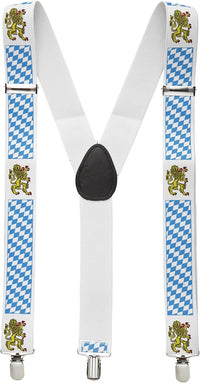 Trachten-Hosenträger mit Rautenmuster & Löwenmotiv – BayernPride Oktoberfest 2026