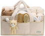 Baby Nappy Caddy Organizer – Plüsch Sherpa Aufbewahrungskorb mit Fächern – Elvoria