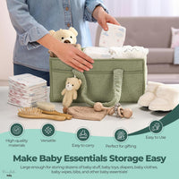 Baby Nappy Caddy Organizer – Plüsch Sherpa Aufbewahrungskorb mit Fächern – Elvoria