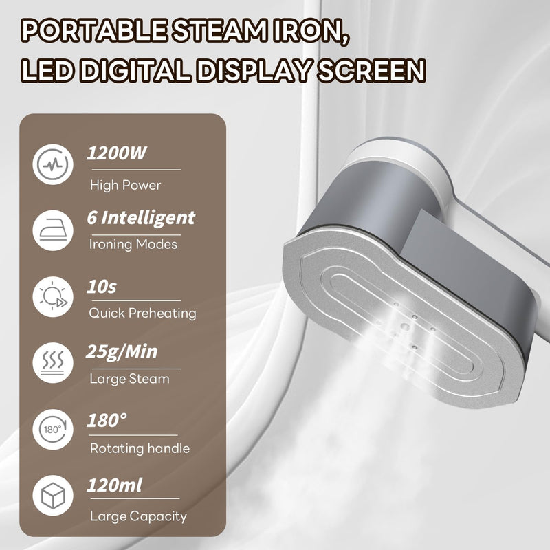 Tragbarer Reise-Dampfbügeleisen 1200W mit 6 Modi und AU-Stecker