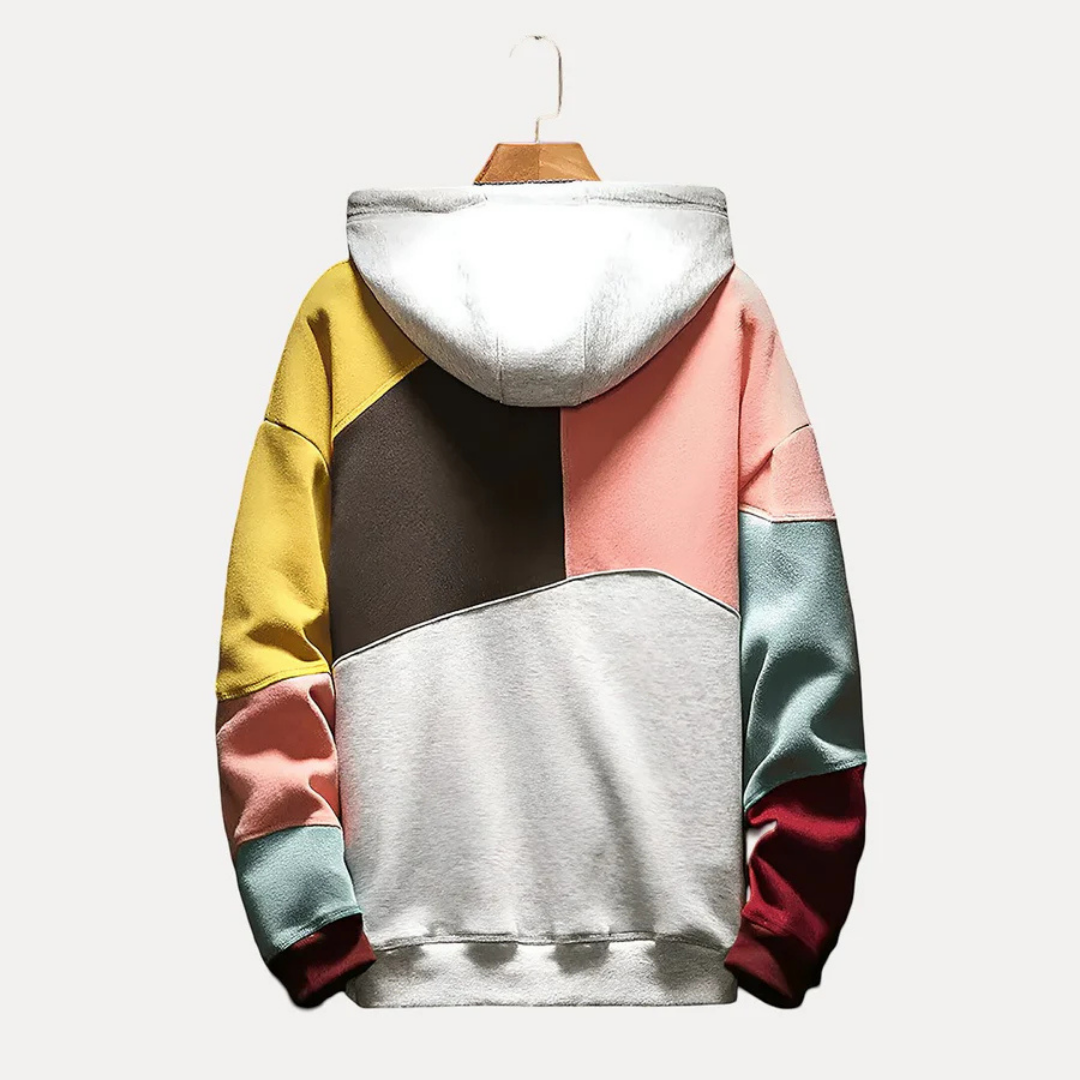 Herren Kapuzenpullover mit Strick & Druckdesign – WinterEase