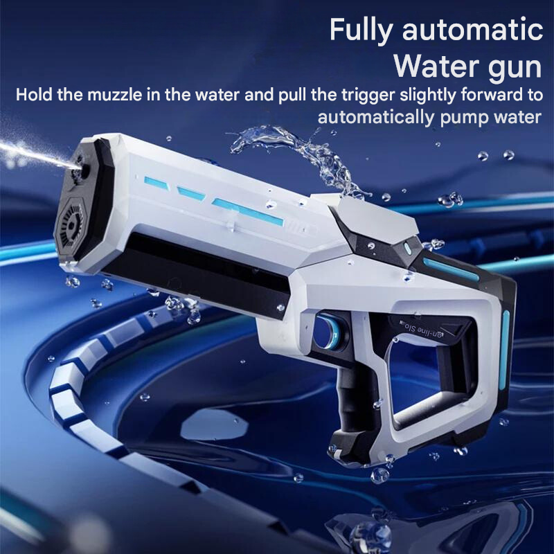 Automatische Wasserpistole mit 1L Tank & 10 m Reichweite – Sommerspaß pur