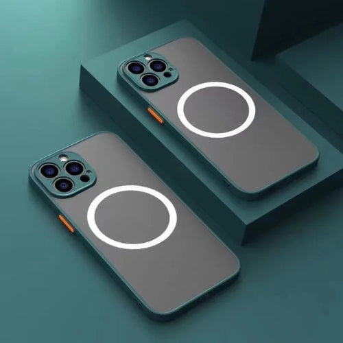 Mattes magnetisches Handyhülle mit Magsafe & Fallschutz – 1+1 KOSTENLOS