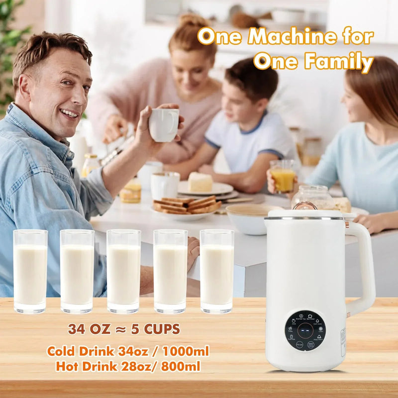 Nussmilchmaker | Milchfrei Nachhaltig 1000 ml Gesund Frisch NutriBlend-Luzern Mode