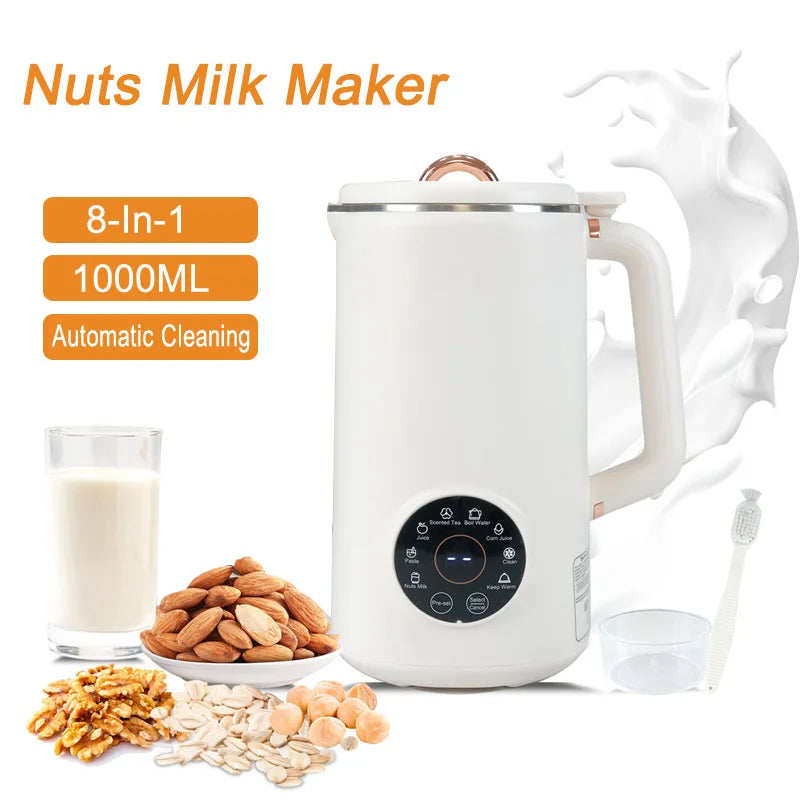 Nussmilchmaker | Milchfrei Nachhaltig 1000 ml Gesund Frisch NutriBlend-Luzern Mode
