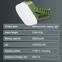 Campinglampe | Solar Aufladbar Magnetbefestigung Robust Vielseitig-Luzern Mode