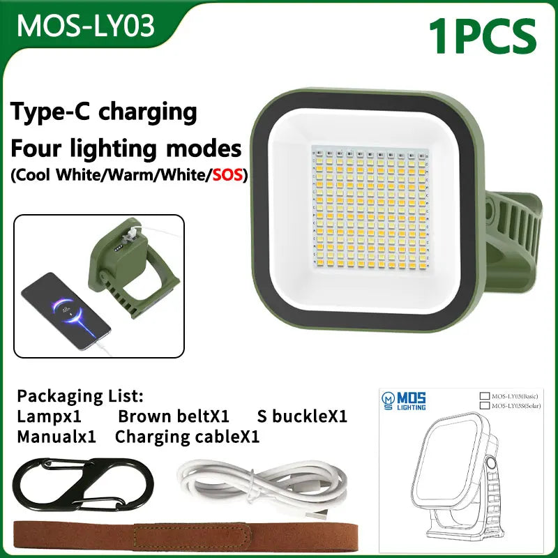 Campinglampe | Solar Aufladbar Magnetbefestigung Robust Vielseitig-LY03 KEINE Solarenergie-Luzern Mode