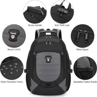 Wasserdichter Anti-Diebstahl Laptop- & Reiserucksack mit USB-Anschluss – 17,3"