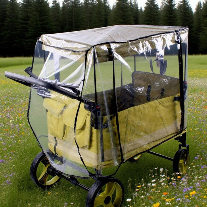 Regenschutz für Kinderwagen – Winddichtes Schutzdach für 2-Sitzer- und 4-Sitzer-Wagen – Venaro