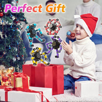 Verformbarer Anti-Stress-Fidget Spinner für Kinder & Erwachsene – 4er-Set