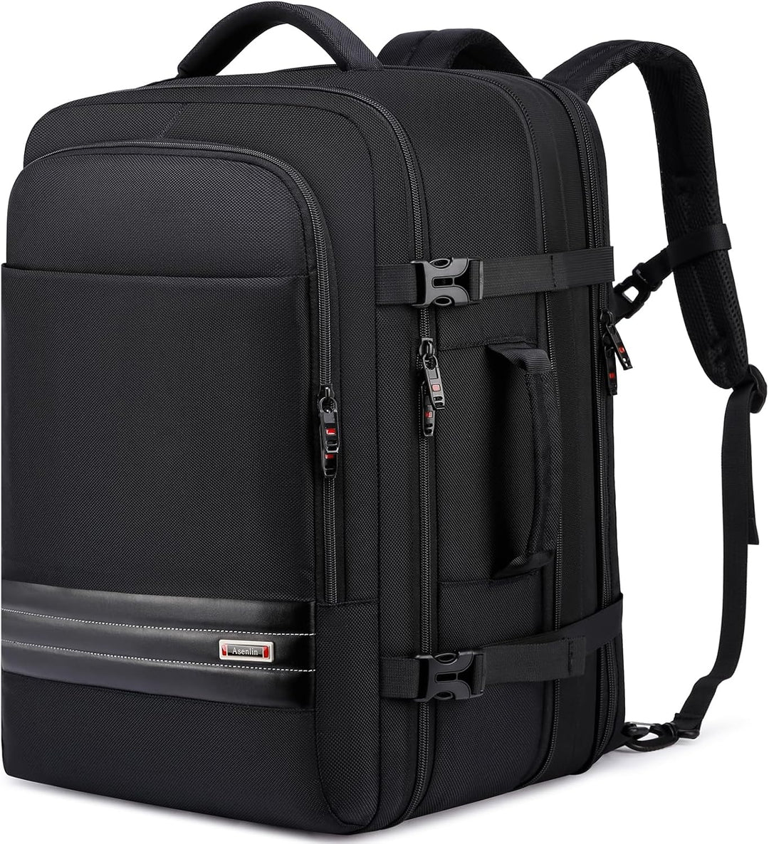Erweiterbarer 45–55L Wasserdichter Reiserucksack mit 46,5 cm Laptopfach