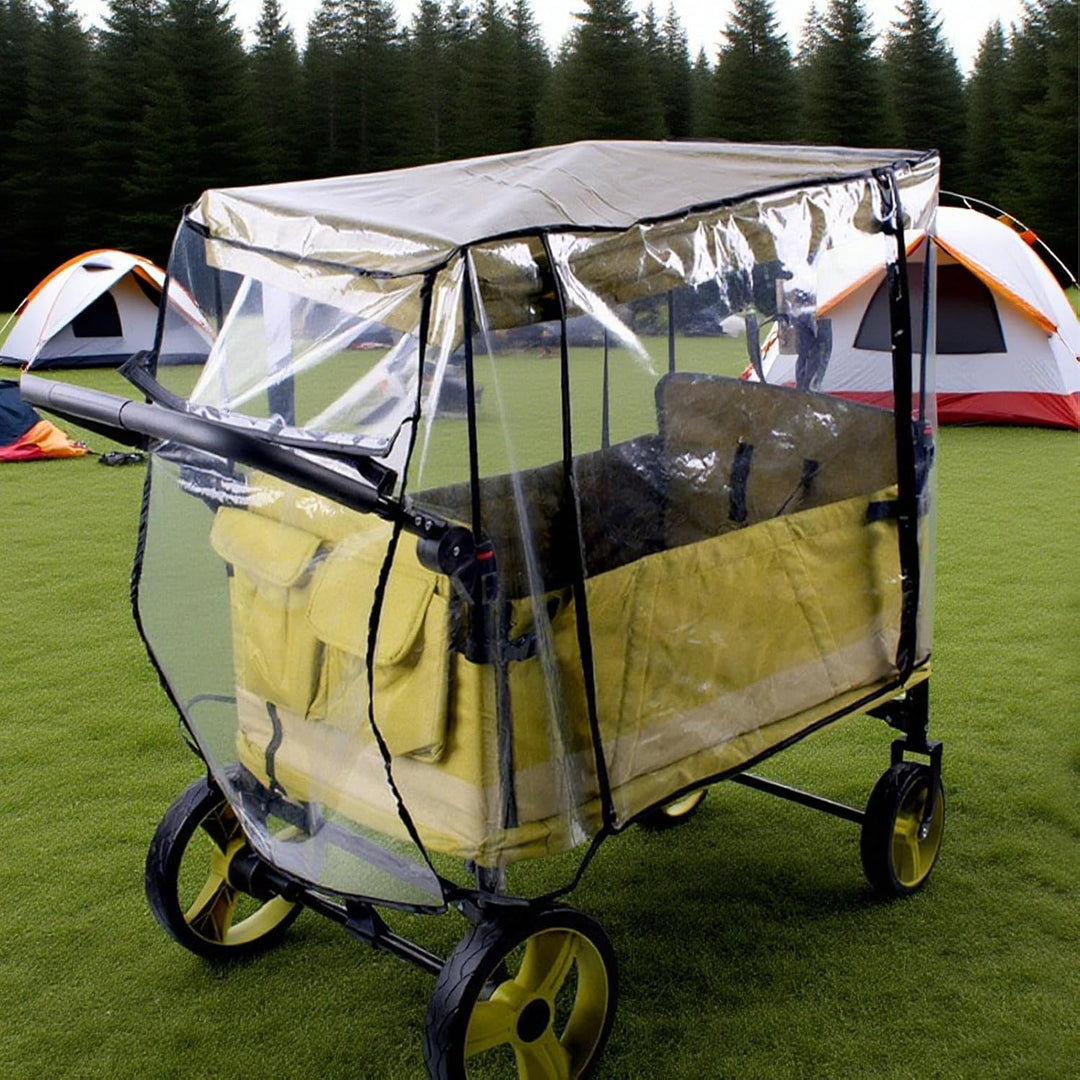 Regenschutz für Kinderwagen – Winddichtes Schutzdach für 2-Sitzer- und 4-Sitzer-Wagen – Venaro