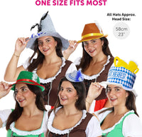 Trachtenhüte im 5er-Set bunt – GaudiMix Oktoberfest 2026