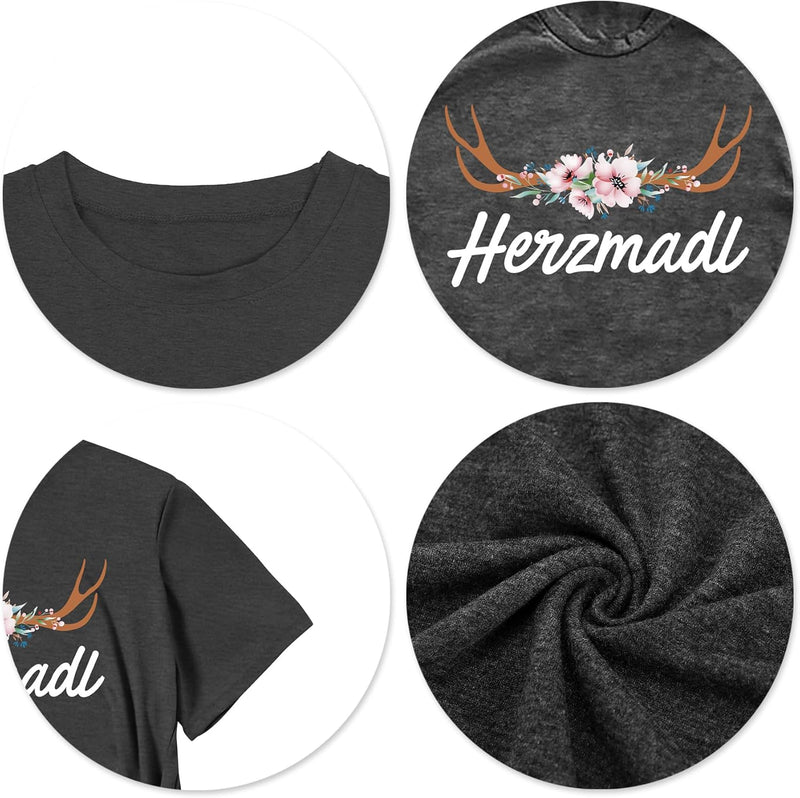 Damen Kurzarm Herzmadl T-Shirt – Lena Oktoberfest 2026