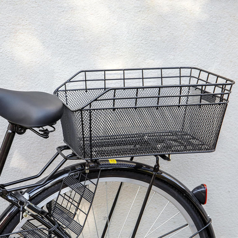 Großer hinterer Fahrradkorb mit Ladennetz & wasserdichtem Schutz – Orvian