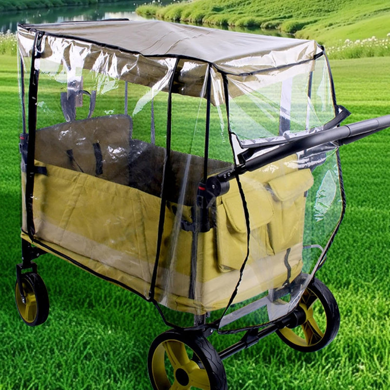 Regenschutz für Kinderwagen – Winddichtes Schutzdach für 2-Sitzer- und 4-Sitzer-Wagen – Venaro