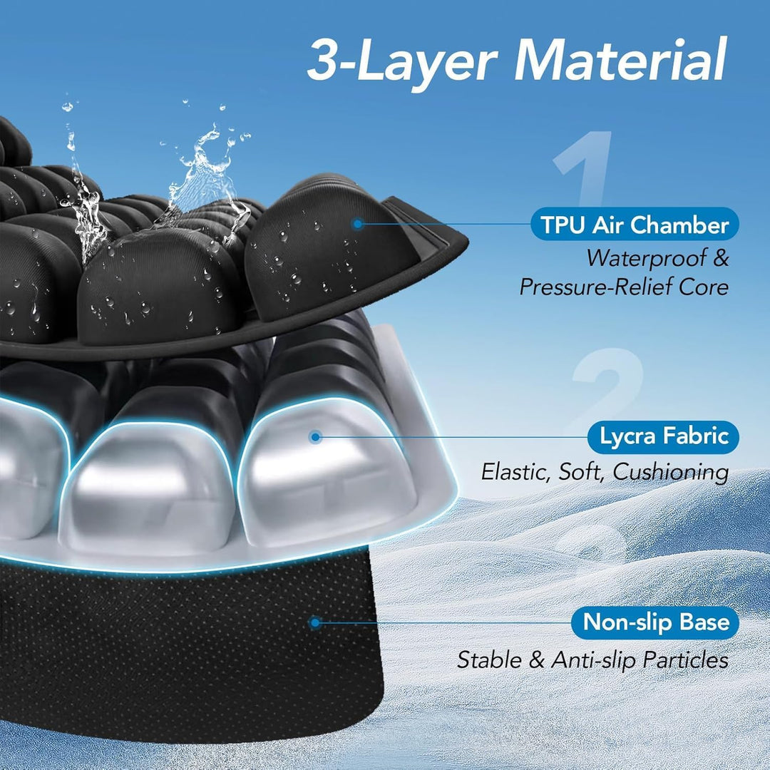 Aufblasbares Reisekissen mit ergonomischer Druckentlastung – AirComfort