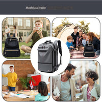 Luftstaubsauger-Rucksack – Erweiterbarer 60L wasserdichter Reisetasche mit Laptopfach – Trivora