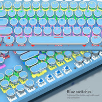 87-Tasten Mechanische Gaming-Tastatur RGB Hinterbeleuchtet Blaue Schalter