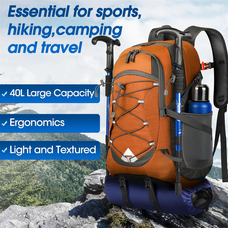 40L Wasserdichter Wander- und Campingrucksack – Leicht & Faltbar – 2 zum Preis von 1