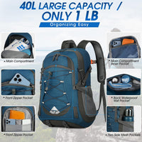 40L Wasserdichter Wander- und Campingrucksack – Leicht & Faltbar – 2 zum Preis von 1