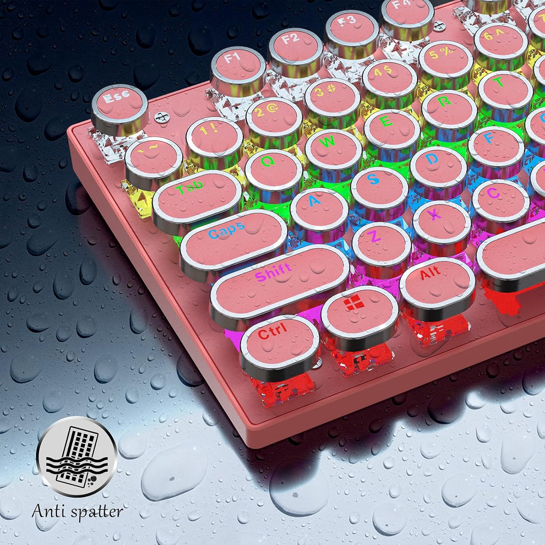 87-Tasten Mechanische Gaming-Tastatur RGB Hinterbeleuchtet Blaue Schalter