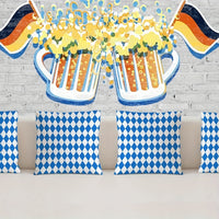 4 Stück Oktoberfest Kissenhüllen mit Rautenmuster – RautenKissenSet Oktoberfest 2026