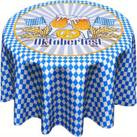 Runde Tischdecke Polyester (152 cm & 178 cm) – WiesnTisch Oktoberfest 2026
