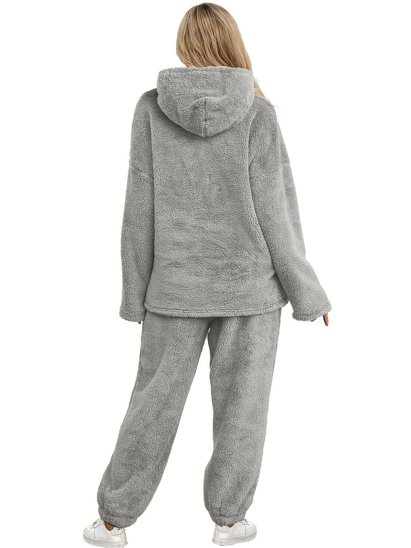 Warme Coral Fleece Damen Loungewear Set – Fenna
