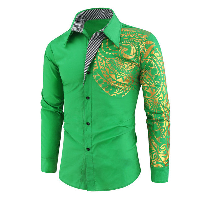 Herrenhemd mit goldenen Details – Darius