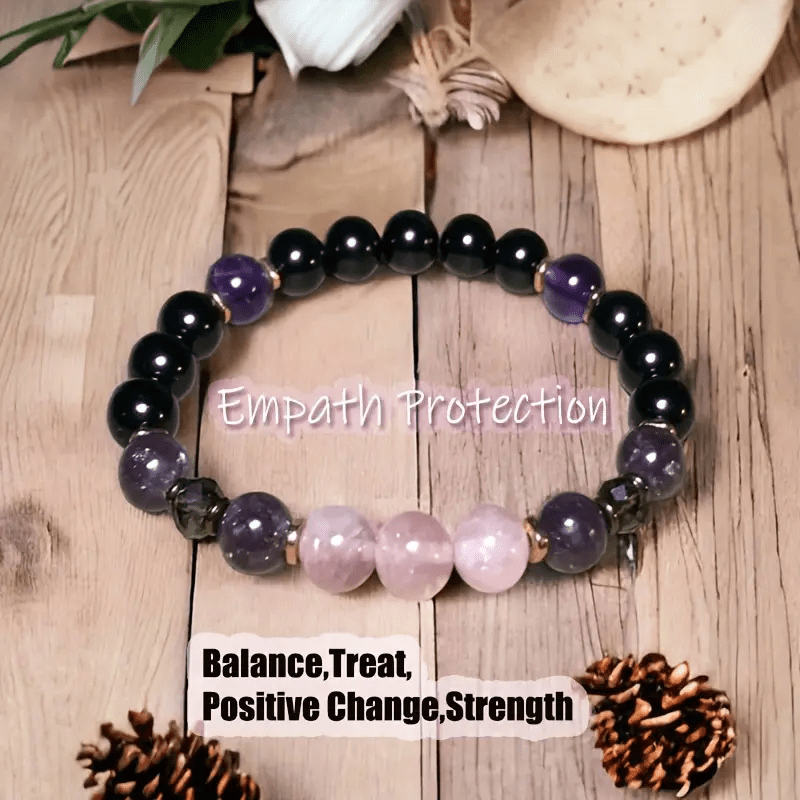 Armband für Damen | Rosenquarz | Obsidian | Amethyst | Stilvoll-Luzern Mode