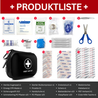Erste-Hilfe-Kit | 91-teilig Kompakt Vielseitig Tragbar Langlebig-Schwarz-Luzern Mode