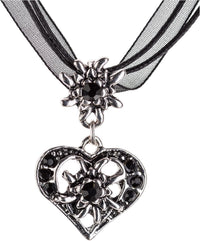 Edelweiß Herzcollier mit Strass – WiesnNacht Oktoberfest 2026