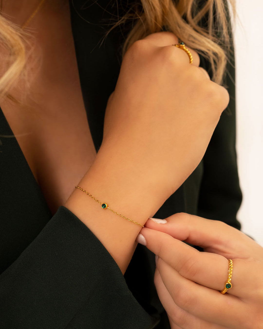 925 Sterling Silberarmband - GoldFlash 