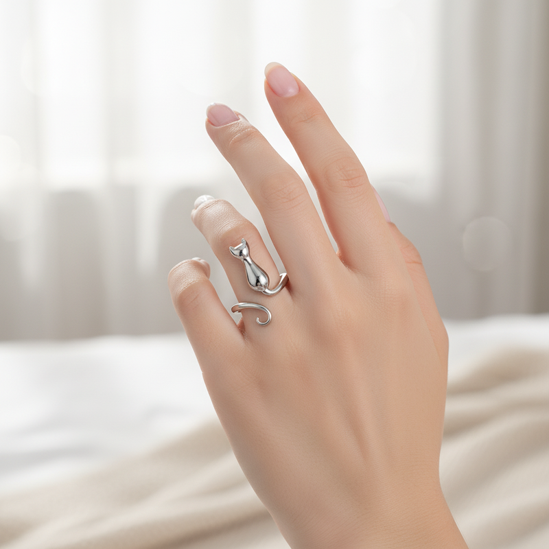 925 Sterling Silberring - CatMagic 