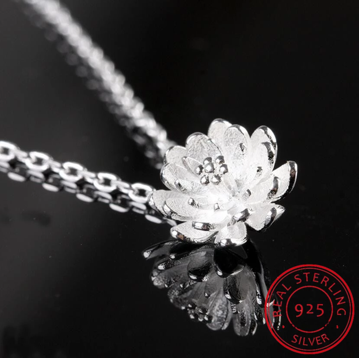 925er Silberkette - LotusNecklace 