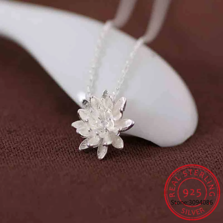 925er Silberkette - LotusNecklace 
