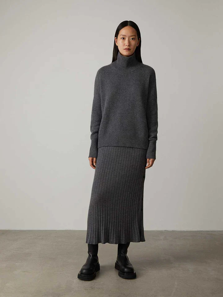 Luxuriöser Kaschmir-Rollkragenpullover für Damen – Amira Herbstzauber Edition