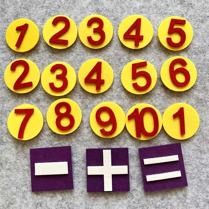 Zählspiel aus Filz für Kinder – Lernspiel zur Zahlen- und Motorikförderung