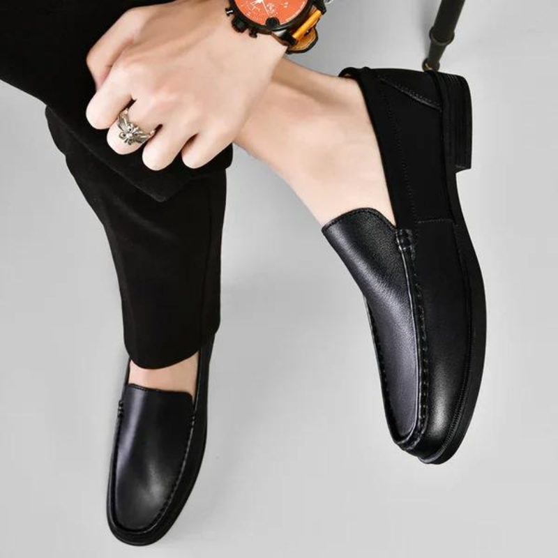 Italienische Slipper aus echtem Leder – Emilio