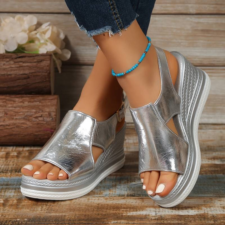 Stilvolle orthopädische Damensandalen mit Fransen – Tilda