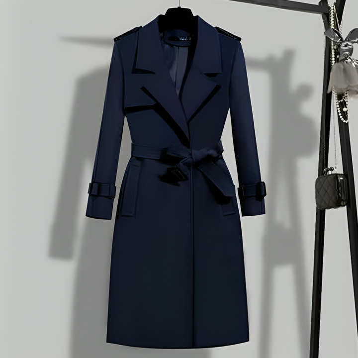 Damen Trenchcoat mit Taille & Knopfleiste – Sophia