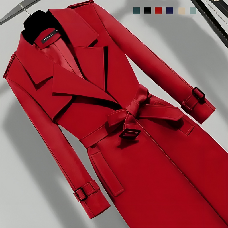 Damen Trenchcoat mit Taille & Knopfleiste – Sophia