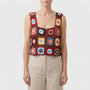 Ärmelloses Häkel-Crop-Top - Silvia