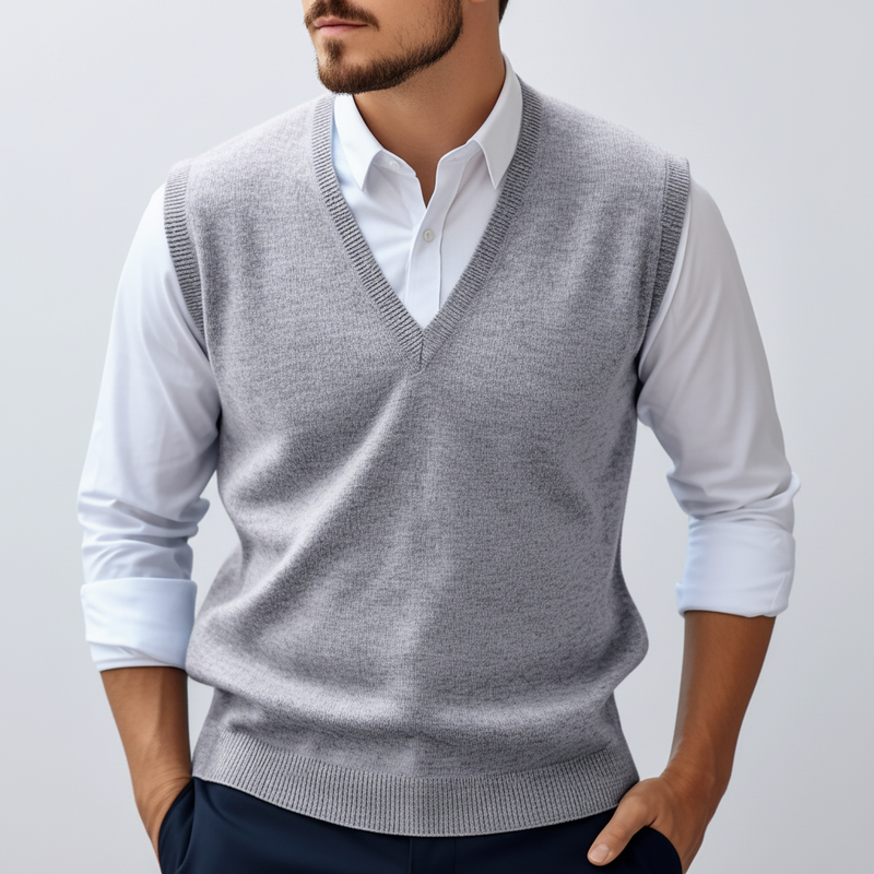 Ärmelloses Gestricktes Baumwollgilet - Bobby