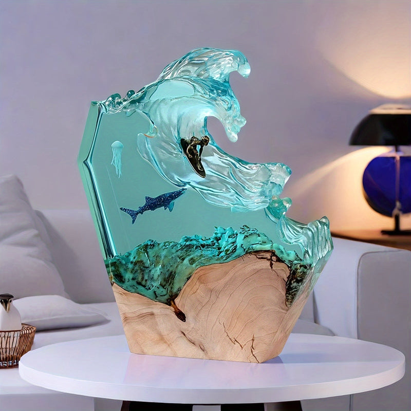 Artistic Ocean Themed Lamp -  Tidecrest