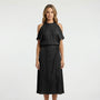 Asymmetric Halterneck Midi Dress - Claudia